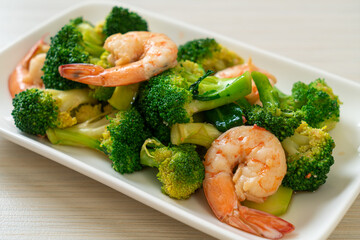 stir-fried broccoli with shrimps