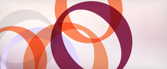 Ring geometric shapes, o letter repetition wallpaper. Abstract background for business or technology presentations, internet posters or web brochure covers