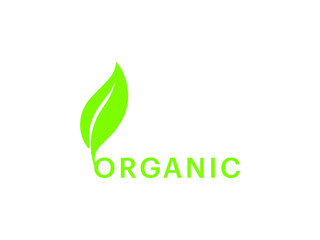 Green Organic leave Icon Vector illustration. Nature Leaf decorative symbol. leave of tree and plant sign, emblem isolated on white background, Flat style for graphic and web design, logo. EPS10
