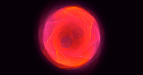 3D rendering abstract round light background