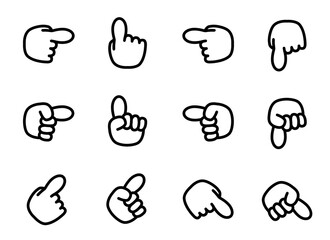 矢印 　手　アイコンセット