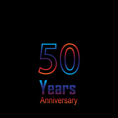 50 Year Anniversary Logo Vector Template Design Illustration