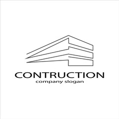 Abstract apartment logo template. Modern logo design