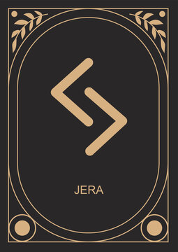 Jera runa. Fertility. Vector illustration.