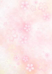 霞と雨粒 和風背景素材 青紫色と桜色のグラデーション Wall Mural Yx2k 霞と雨粒 和風背景素材 青紫色と桜色のグラデーション Wall Mural Yx2k