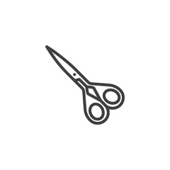 Sewing scissors line icon. linear style sign for mobile concept and web design. Scissors outline vector icon. Symbol, logo illustration. Vector graphics
