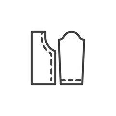Sewing fabric line icon. linear style sign for mobile concept and web design. Clothing sewing fabric outline vector icon. Symbol, logo illustration. Vector graphics