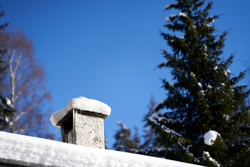 Old abandonment house on the countryside. Winter and cold. From Gol, Norway. 