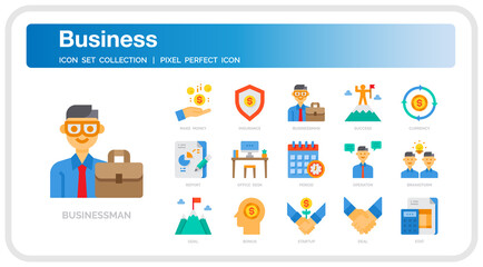 Obraz na płótnie Canvas Business icon set
