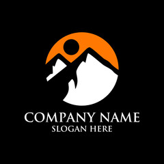 Mountain Logo Design Template Inspiration, Vector Illustration