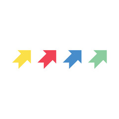 arrows to the right,  colored icon. Simple, flat vector of arrow icons, website or mobile application