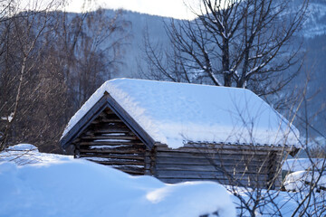 Old abandonment house on the countryside. Winter and cold. From Gol, Norway.  © SteinOve