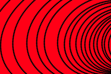 Pop art colorful comics book magazine cover. Polka dots red and black background. Cartoon funny retro pattern. Vector halftone illustration. 90-s style. Template design for poster, card, flyer.