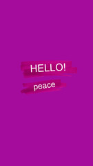 Social media vertical bright lilac background with marker drawing line objects illustration. Design elements template. Alcohol marker brush pen strokes. Design sign, mark object for message.