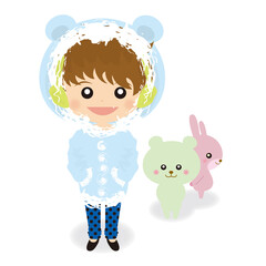 冬の子供　園児