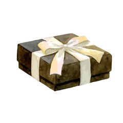 A small gift box with ribbon bow