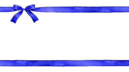 A blue ribbon frame with gift bow (3)