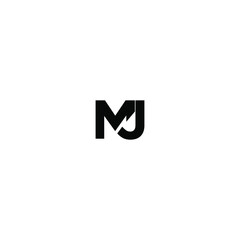 mj letter vector logo design