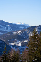 Mountain view of winter Norway. Hallingdal, Norway.