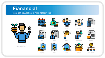 Financial icon set
