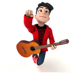 Fun 3D cartoon teenage boy