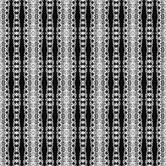 Black and white seamless embroidery pattern Ikat ethnic ornament Geometric embroidery style Seamless striped pattern. Design for clothing,Batik,fabric Arabic,Scandinavian,Mexican,turkish pattern.