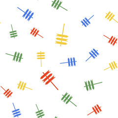 Color Road traffic sign. Signpost icon isolated seamless pattern on white background. Pointer symbol. Isolated street information sign. Direction sign. Vector.