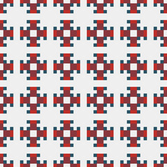 Abstract Cross Pattern generative computational art illustration