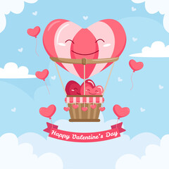 Hand drawn valentines day background