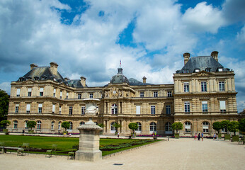 Fototapeta na wymiar Paris, France - July 19, 2019: Luxembourg Palace located in the Luxembourg Gardens in Paris, France