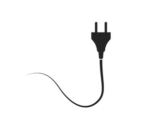 Electric plug icon. Electricity and energy symbol. isolated vector image