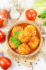 Meatballs with rice