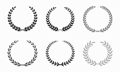 circle leaf logo, icon and illustration