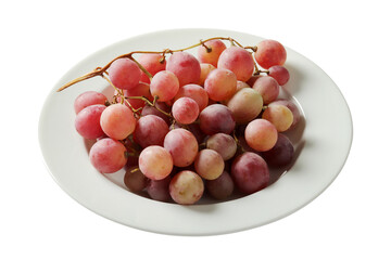 fresh grapes in the plate