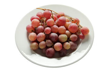 fresh grapes in the plate