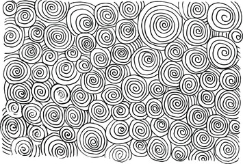 vector spiral background. Simple drawing of abstract spirals.