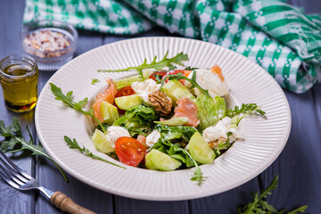Fresh salmon salad