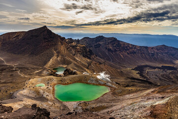 Beautiful shot of Tongariro Alpine Crossing in New Zealand