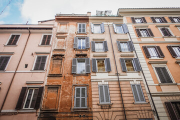 Residential buildings in Rome, Italy.