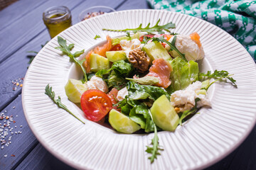 Fresh salmon salad