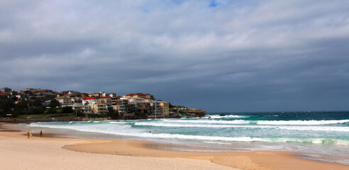 Bondi Beach, Sydney, South Australia. April 9th 2015. visitors enjoying the autumn winter at Bondi...