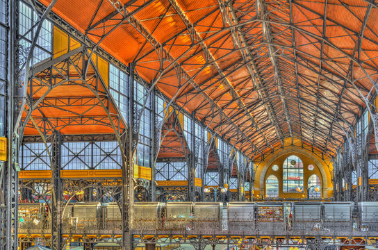 Great Market Hall, Budapest, HDR Image