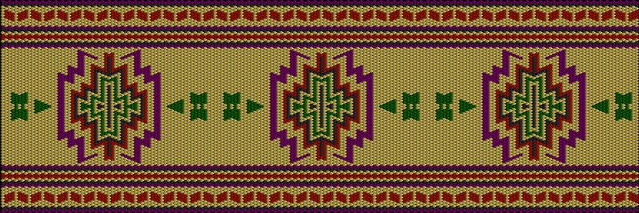 Fototapeta premium Ornament is made in bright, juicy, perfectly matching colors. Ornament, mosaic, ethnic, folk pattern.