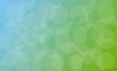 Obraz premium abstract green and light blue gradient background with hexagons