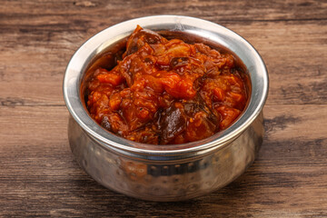 Eggplant saute with tomato and herbs