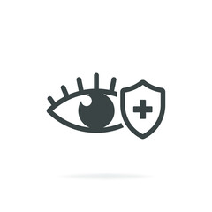 Fototapeta premium Healthy eye icon concept isolated on white background. Vector illustration 