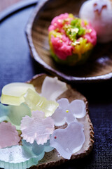 Traditional Japanese kaichin Candy on Display