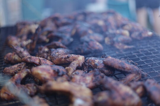 Jamaican Jerk Chicken Wings In Smoker Grill