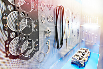 Engine block gaskets in workshop