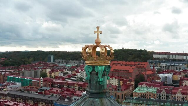 Flight over Skansen Kronan redoubt in Gothenburg, Sweden
